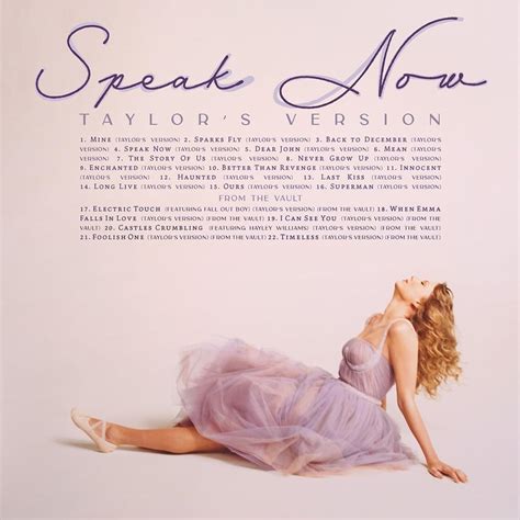 The acoustic versions of 'Back To December' and 'Haunted' that featured on the 2010 deluxe edition have not been included on the re-release. Neither has 'If This Was a Movie', which Taylor instead released as part of a streaming compilation titled The More Fearless (Taylor's Version) Chapter.. As a result, every single song that features on …